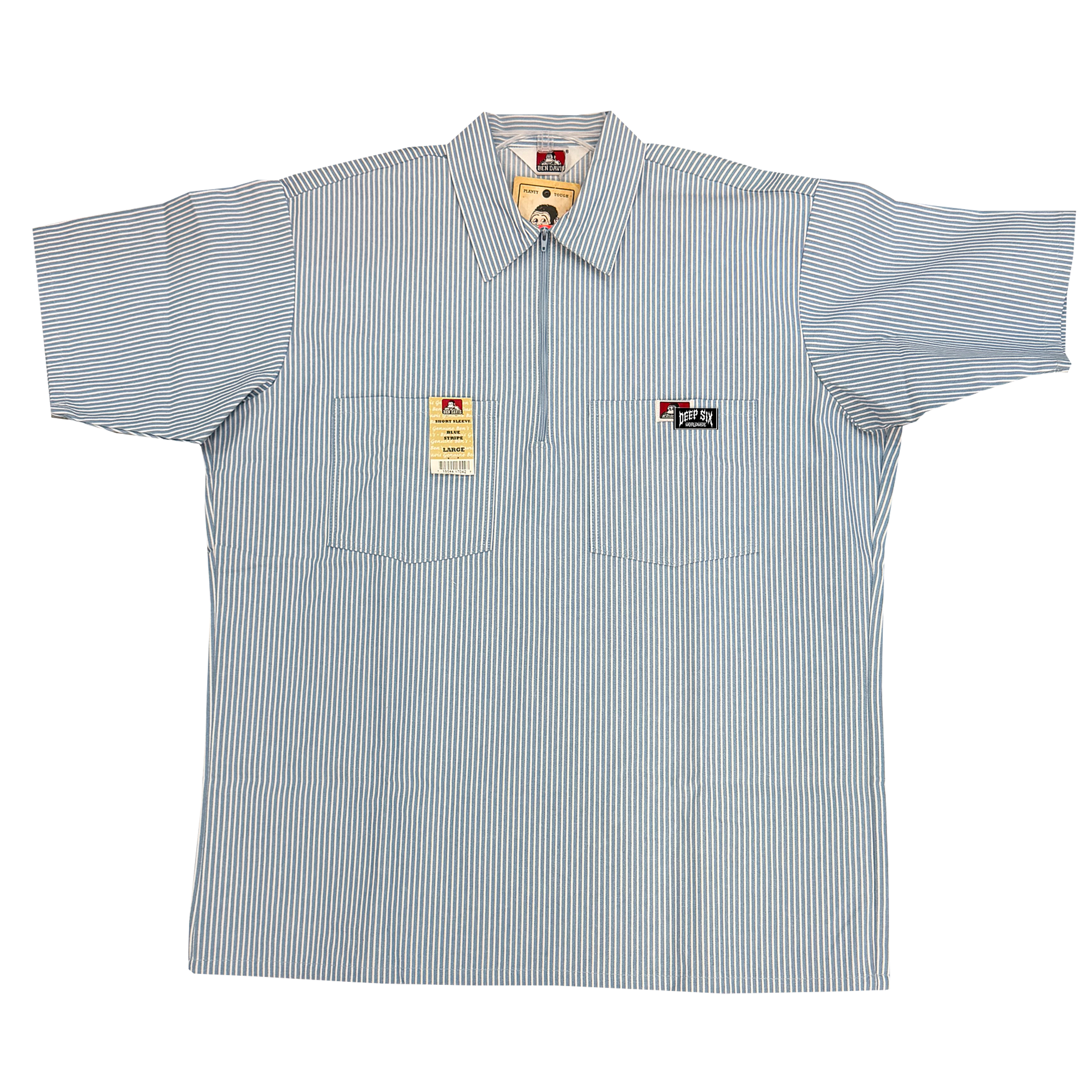 HALF-ZIP (LIGHT BLUE/WHITE)