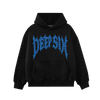 RHINESTONE HOODIE (BLACK/CAPRI BLUE)