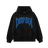 RHINESTONE HOODIE (BLACK/CAPRI BLUE)
