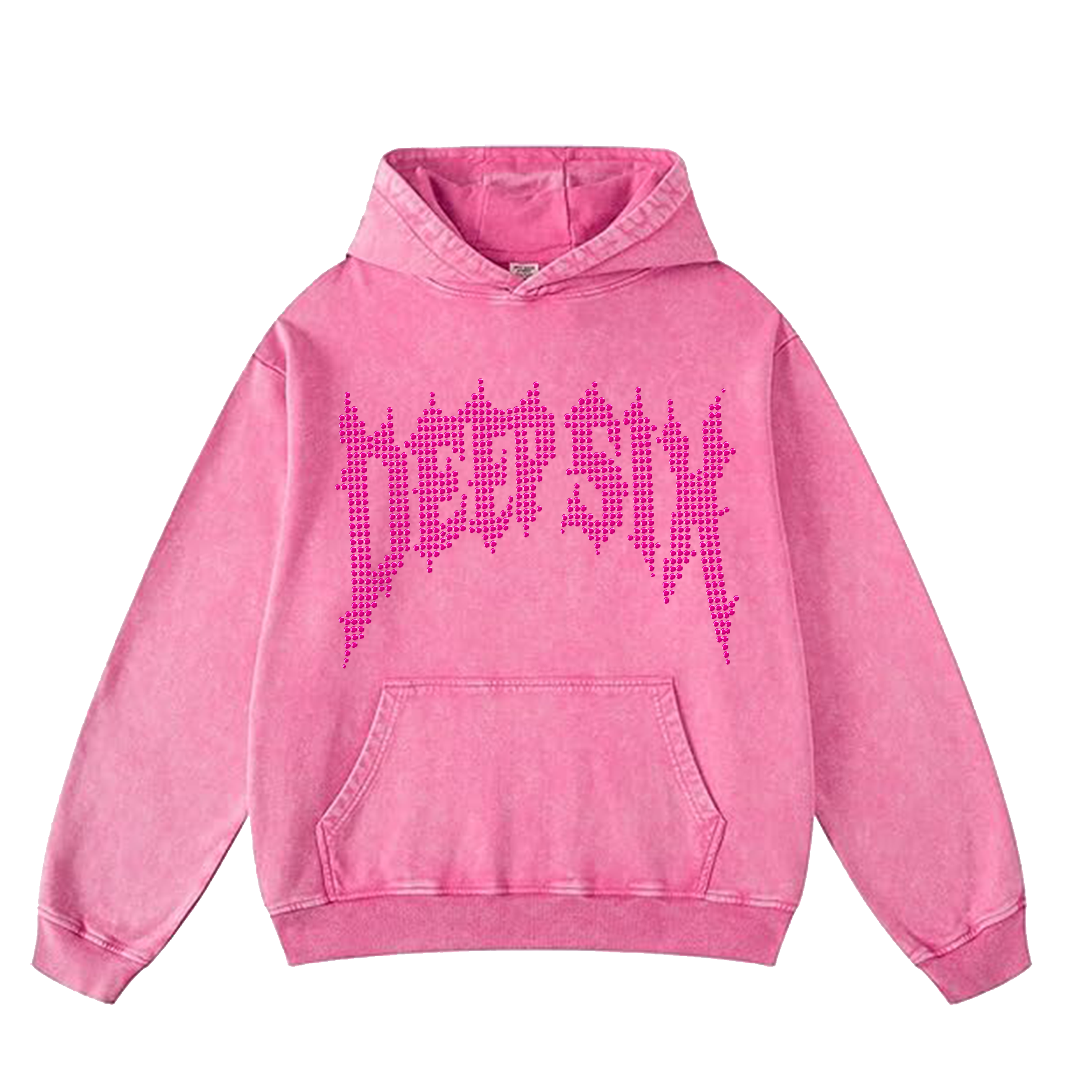 RHINESTONE HOODIE (PINK/FUCHSIA)