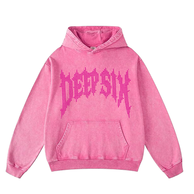 RHINESTONE HOODIE (PINK/FUCHSIA)