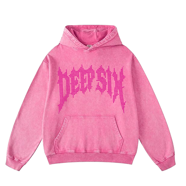 RHINESTONE HOODIE (PINK/FUCHSIA)