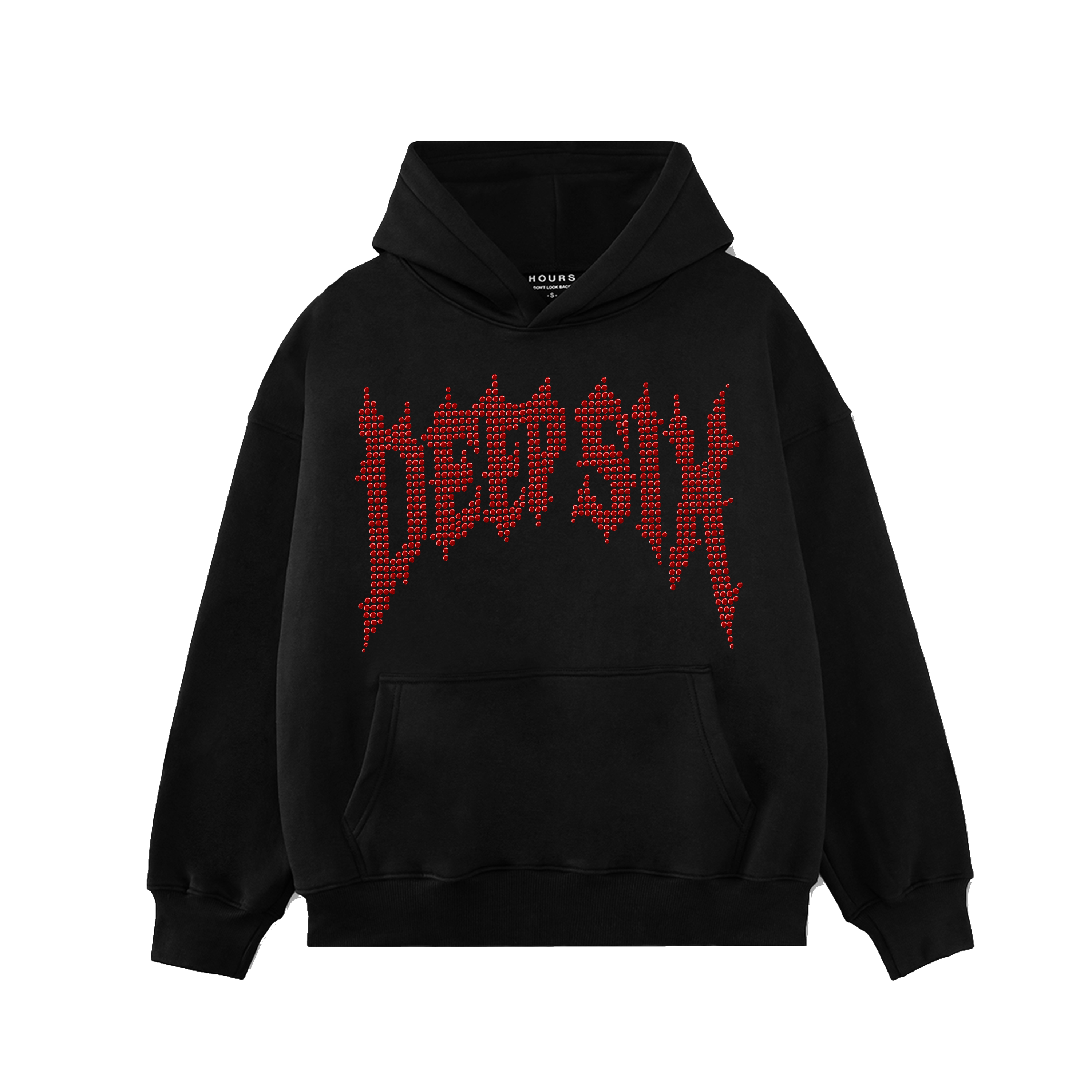 RHINESTONE HOODIE (BLACK/SIAM)